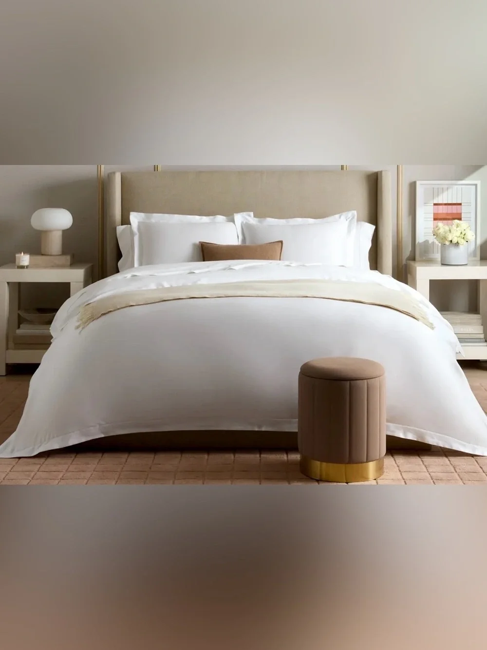 NWOT Quince Signature Giza Cotton Sateen 3 Pc Duvet Cover Set, King/Cal (White)